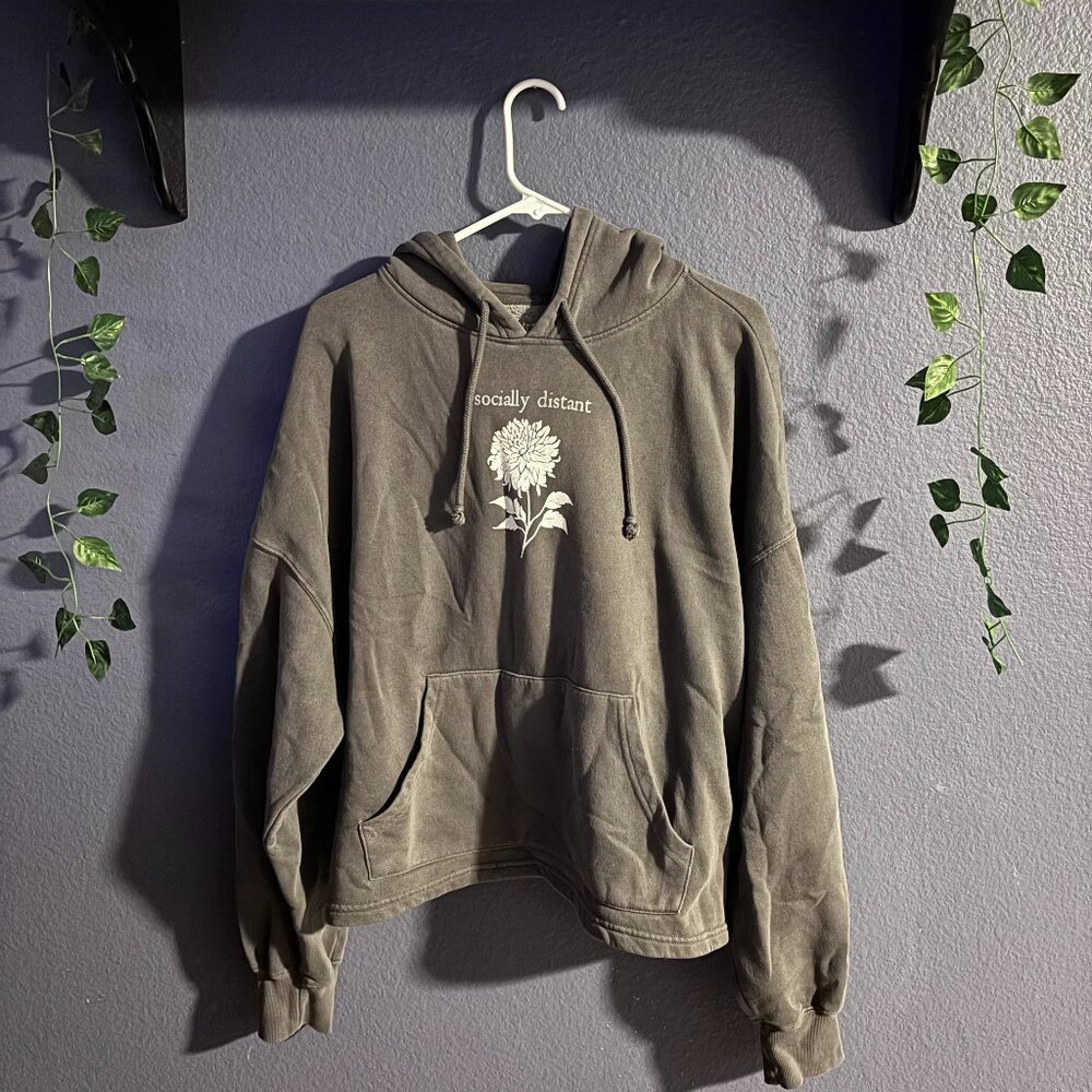 "Socially Distant" Wednesday Black Dahlia Hoodie